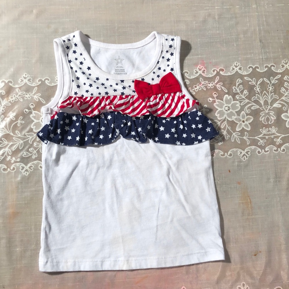 Girls 4T 4th of July and Halloween Shirts